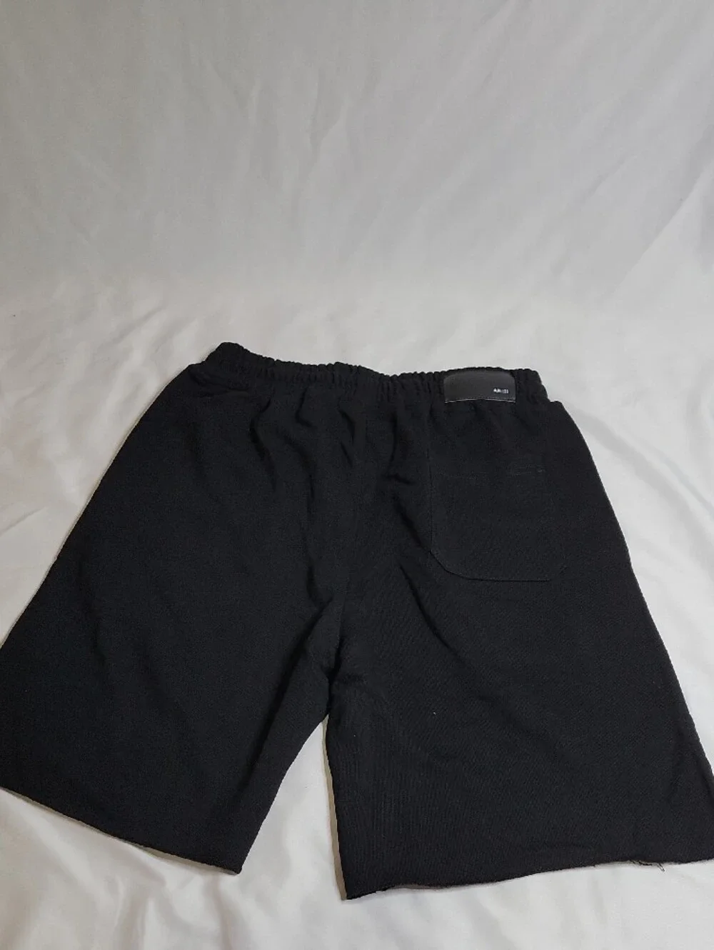 AMIRI Black Athletic Shorts with White Drawstring and Logo